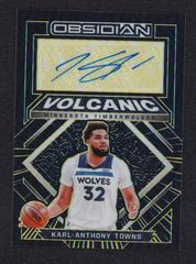 Karl Anthony Towns [Yellow] Basketball Cards 2021 Panini Obsidian Volcanic Signatures Prices