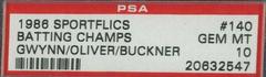 Batting Champs [Gwynn, Oliver, Buckner] Baseball Cards 1986 Sportflics Prices