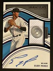 Eury Perez [Prospect Patch Autograph Button] #4 Baseball Cards 2023 Panini Immaculate Prices