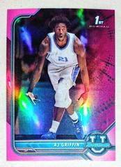 AJ Griffin [Chrome Pink Refractor] Basketball Cards 2021 Bowman University Prices