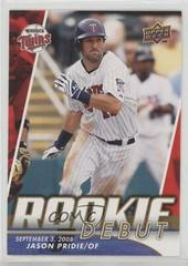 Jason Pridie #RD-JP Baseball Cards 2009 Upper Deck Prices