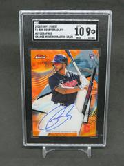Bobby Bradley [Orange Wave Refractor] #FA-BBR Baseball Cards 2020 Topps Finest Autographs Prices