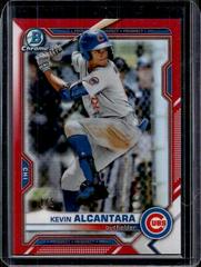 Kevin Alcantara [Red] #BD-62 Baseball Cards 2021 Bowman Draft Prices