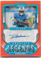 D'Andre Swift [Orange] #AL-DS Football Cards 2022 Panini Absolute Legends Signatures Prices