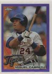 Miguel Cabrera [Purple Refractor] Baseball Cards 2010 Topps Chrome Prices