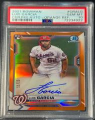 Luis Garcia [Orange Refractor] #CRA-LG Baseball Cards 2021 Bowman Chrome Rookie Autographs Prices
