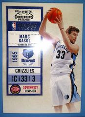 Marc Gasol [Contenders Patches] Basketball Cards 2011 Panini Elite Prices