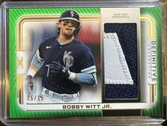 Bobby Witt Jr. [Green] Baseball Cards 2023 Topps Definitive Jumbo Relic Collection Prices