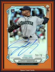 Justus Sheffield [Orange Refractor] Baseball Cards 2019 Bowman Sterling Rookie Autographs Prices