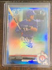 Leody Taveras [Blue Refractor] Baseball Cards 2017 Bowman Chrome Prospects Autographs Prices