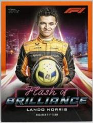 Lando Norris [Orange] #FOB-LN Racing Cards 2022 Topps Formula 1 Flash of Brilliance Prices