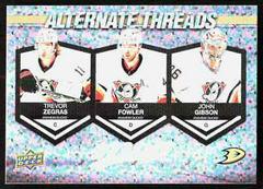 Trevor Zegras, Cam Fowler, John Gibson #AT-5 Hockey Cards 2023 Upper Deck MVP Alternate Threads Prices