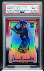 Armando Cruz [Red White Blue Rainbow] #BA-AC2 Baseball Cards 2020 Leaf Metal Draft Autographs Prices