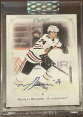 Nicolas Beaudin Hockey Cards 2020 Upper Deck Clear Cut Champs Autographs Prices