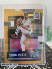 Spencer Strider [Gold] #76 Baseball Cards 2022 Panini Donruss Optic Prices