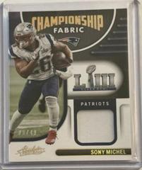 Sony Michel [Gold] #CF-4 Football Cards 2022 Panini Absolute Championship Fabric Prices