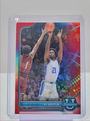 AJ Griffin [Chrome Red Refractor] #95 Basketball Cards 2021 Bowman University Prices
