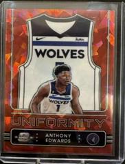 Anthony Edwards [Red Cracked Ice] #18 Basketball Cards 2022 Panini Contenders Optic Uniformity Prices