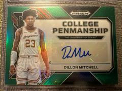 Dillon Mitchell [Green] #CP-DMC Basketball Cards 2023 Panini Prizm Draft Picks College Penmanship Autographs Prices