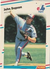 John Dopson Baseball Cards 1988 Fleer Update Prices