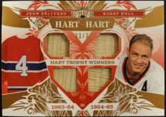 Jean Beliveau, Bobby Hull [Platinum] #HH-06 Hockey Cards 2021 Leaf Lumber Hart to Hart Prices