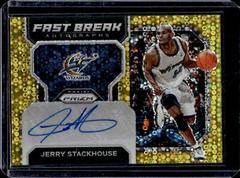 Jerry Stackhouse [Gold] #FB-JSW Basketball Cards 2022 Panini Prizm Fast Break Autographs Prices