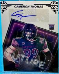Cameron Thomas [Purple] #FS-CT Football Cards 2022 Panini Elements Future Signs Autographs Prices
