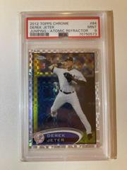 Derek Jeter [Jumping Atomic Refractor] #84 Baseball Cards 2012 Topps Chrome Prices