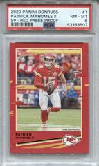 Patrick Mahomes II [SP Red Press Proof] #1 Football Cards 2020 Panini Donruss Prices