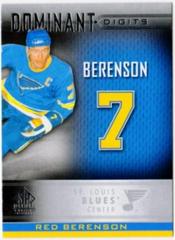Red Berenson #DD-5 Hockey Cards 2020 SP Signature Edition Legends Dominant Digits Prices