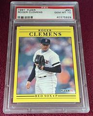 Roger Clemens #90 Baseball Cards 1991 Fleer Prices