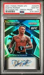 Dustin Poirier [Green] #OS-DPR Ufc Cards 2021 Panini Prizm UFC Octagon Signatures Prices