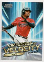 Jose Ramirez #VV-17 Baseball Cards 2023 Stadium Club Virtuosos of Velocity Prices