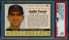 Camilio Pascual [Perforated] #99 Baseball Cards 1961 Post Cereal Prices