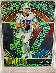 Josh Allen [Green and Black Snakeskin] #SN-2 Football Cards 2021 Panini Select Numbers Prices