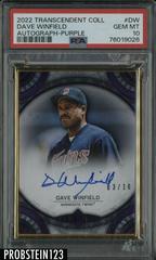 Dave Winfield [Purple] #TCA-DW Baseball Cards 2022 Topps Transcendent Collection Autographs Prices