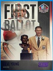 Steve Young [Purple] #FB-SY Football Cards 2022 Panini Score First Ballot Prices