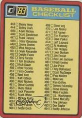 Checklist 443-546 Baseball Cards 1983 Donruss Prices
