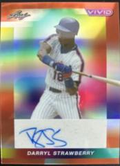 Darryl Strawberry [Orange Prismatic] #BA-DS1 Baseball Cards 2023 Leaf Vivid Autograph Prices