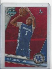 Rob Dillingham [Red Shimmer] #44 Basketball Cards 2023 Bowman Chrome University Prices