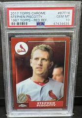 Stephen Piscotty [Red Refractor] #87T-16 Baseball Cards 2017 Topps Chrome 1987 Prices