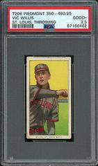 Vic Willis [Throwing] #NNO Baseball Cards 1909 T206 Piedmont 350 Prices