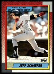 Jeff Schaefer Baseball Cards 1990 Topps Major League Debut Prices