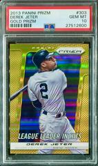 Derek Jeter [Gold Prizm] #303 Baseball Cards 2013 Panini Prizm Prices