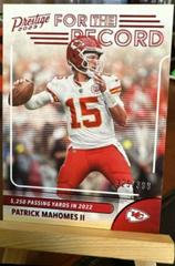Patrick Mahomes II [Red] #1 Football Cards 2023 Panini Prestige For the Record Prices
