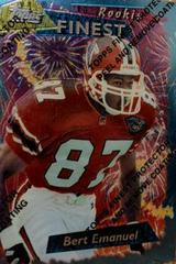 Bert Emanuel [w/ Coating] #12 Football Cards 1995 Topps Finest Prices
