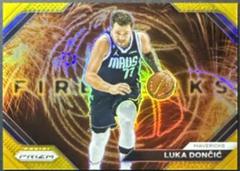 Luka Doncic [Gold] #7 Basketball Cards 2023 Panini Prizm Fireworks Prices