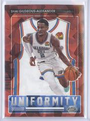 Shai Gilgeous Alexander [Red Ice] Basketball Cards 2021 Panini Contenders Optic Uniformity Prices