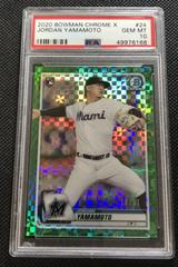 Jordan Yamamoto [X Green Xfractor] #24 Baseball Cards 2020 Bowman Chrome Prices