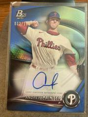 Andrew Painter [Blue Autograph] #TOP-34 Baseball Cards 2022 Bowman Platinum Top Prospects Prices
